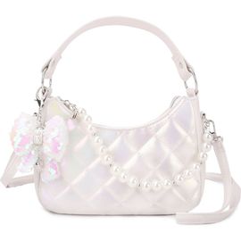 OMG Accessories OMG Accessories Kids' Bow Detail Iridescent Quilted Crossbody Bag