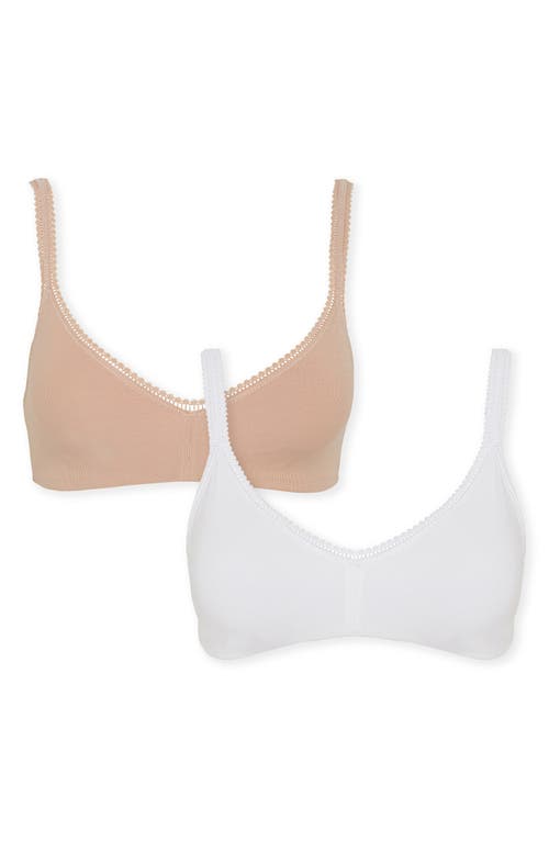 On Gossamer On Gossamer 2-Pack Cabana Cotton Bralettes
