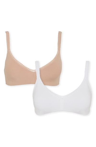On Gossamer On Gossamer 2-Pack Cabana Cotton Bralettes