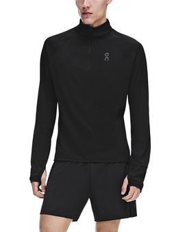 On On Climate Slim Stand Collar Quarter Zip Logo Sweatshirt