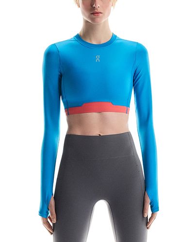 On On Train Long Sleeve Crop Top