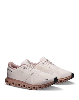 On On Women's Cloud 6 Sneakers in Oyster/Biscuit