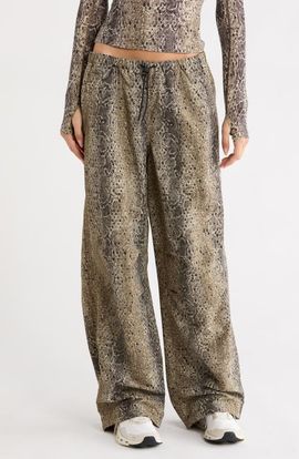 On x Zendaya Python Print High Waist Wide Leg Performance Pants
