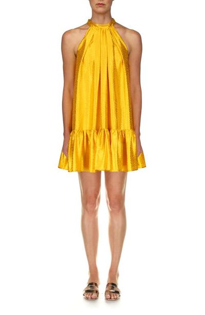 One33 Social One33 Social Satin Jacquard Trapeze Minidress