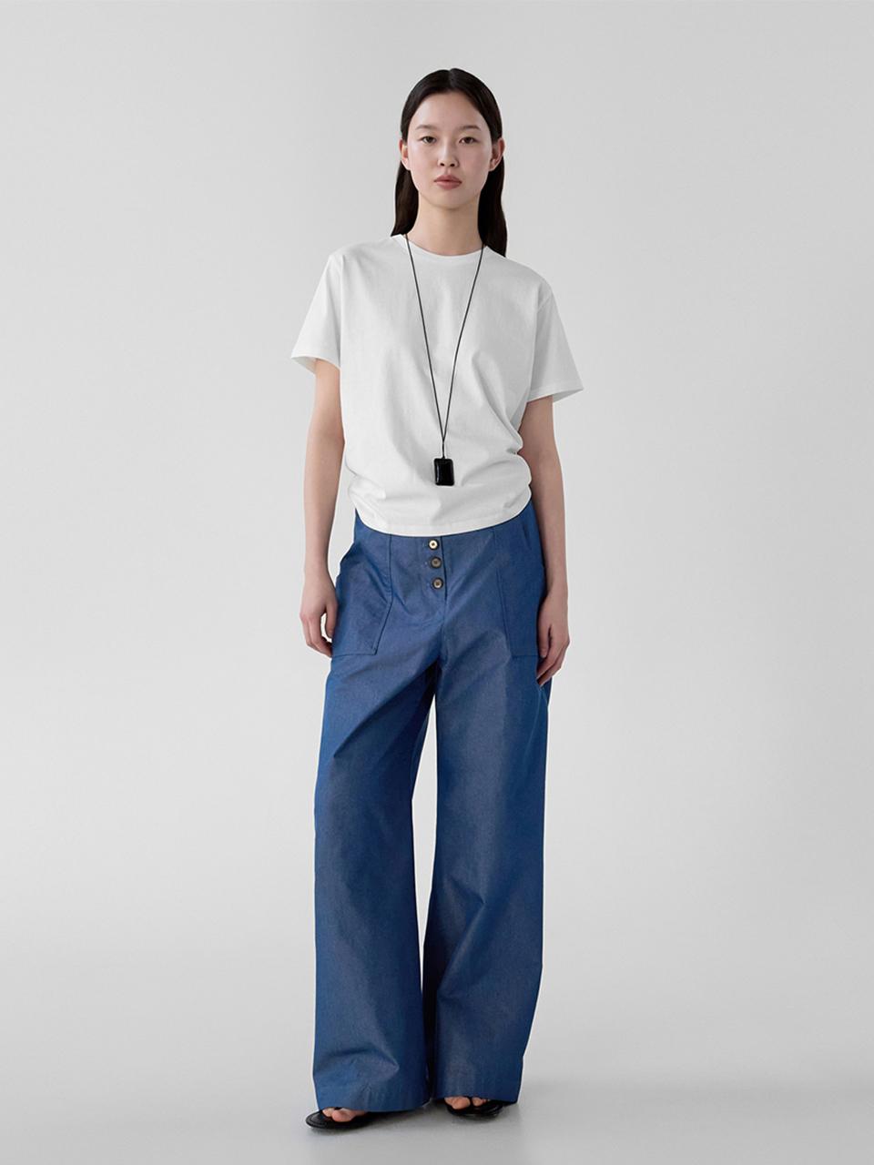 ONE Button Up Pants [INDIGO]