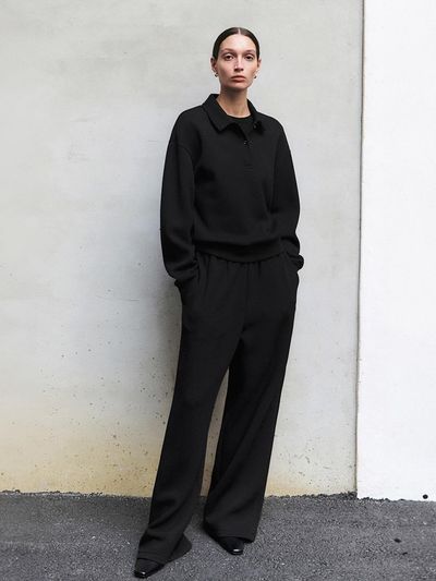 ONE Cushion Low Banding Pants_BLACK