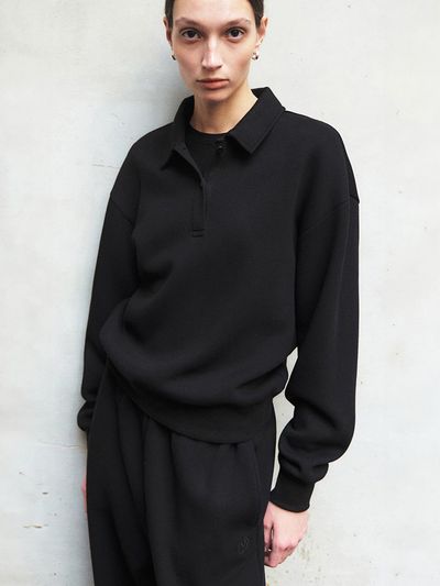 ONE FW Cushion Collar Sweatshirt_BLACK