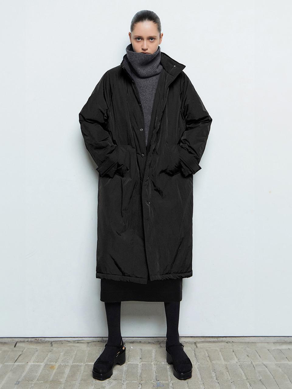 ONE High Neck Padding Jumper_BLACK