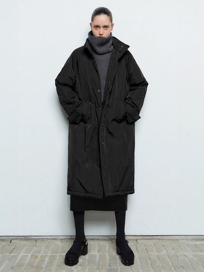 ONE High Neck Padding Jumper_BLACK