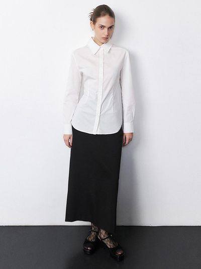 ONE Line Cotton Shirt_IVORY
