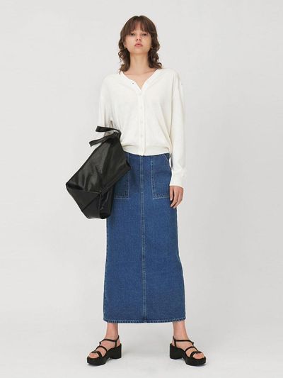 ONE Maxi H Denim Skirt
