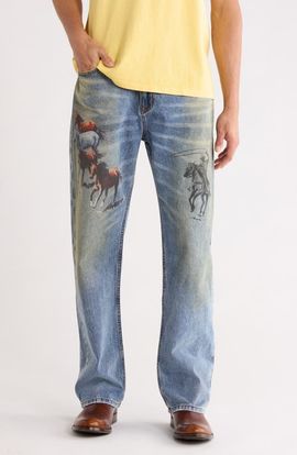 ONE OF THESE DAYS ONE OF THESE DAYS Allover Print Straight Leg Jeans