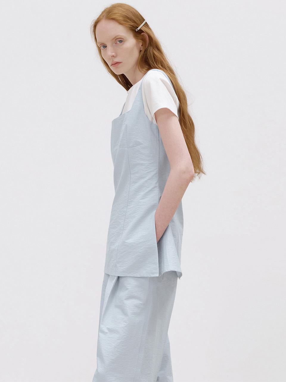 ONE Piz Slit Sleeveless Blouse_LIGHT BLUE