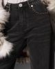 One Teaspoon Jackson Mid-Rise Wide-Leg Studded Jeans - 4