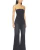 One Teaspoon One Teaspoon Dark Angel Strapless Wide Leg Denim Jumpsuit - 2