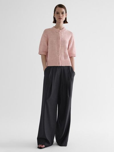 ONE Wide Buckle Slacks [CHARCOAL]