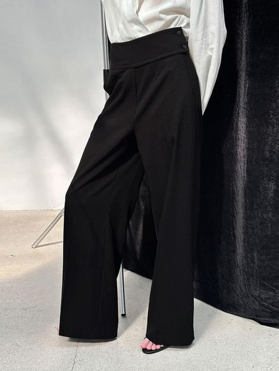 ONE Wide Waist Slacks_BLACK