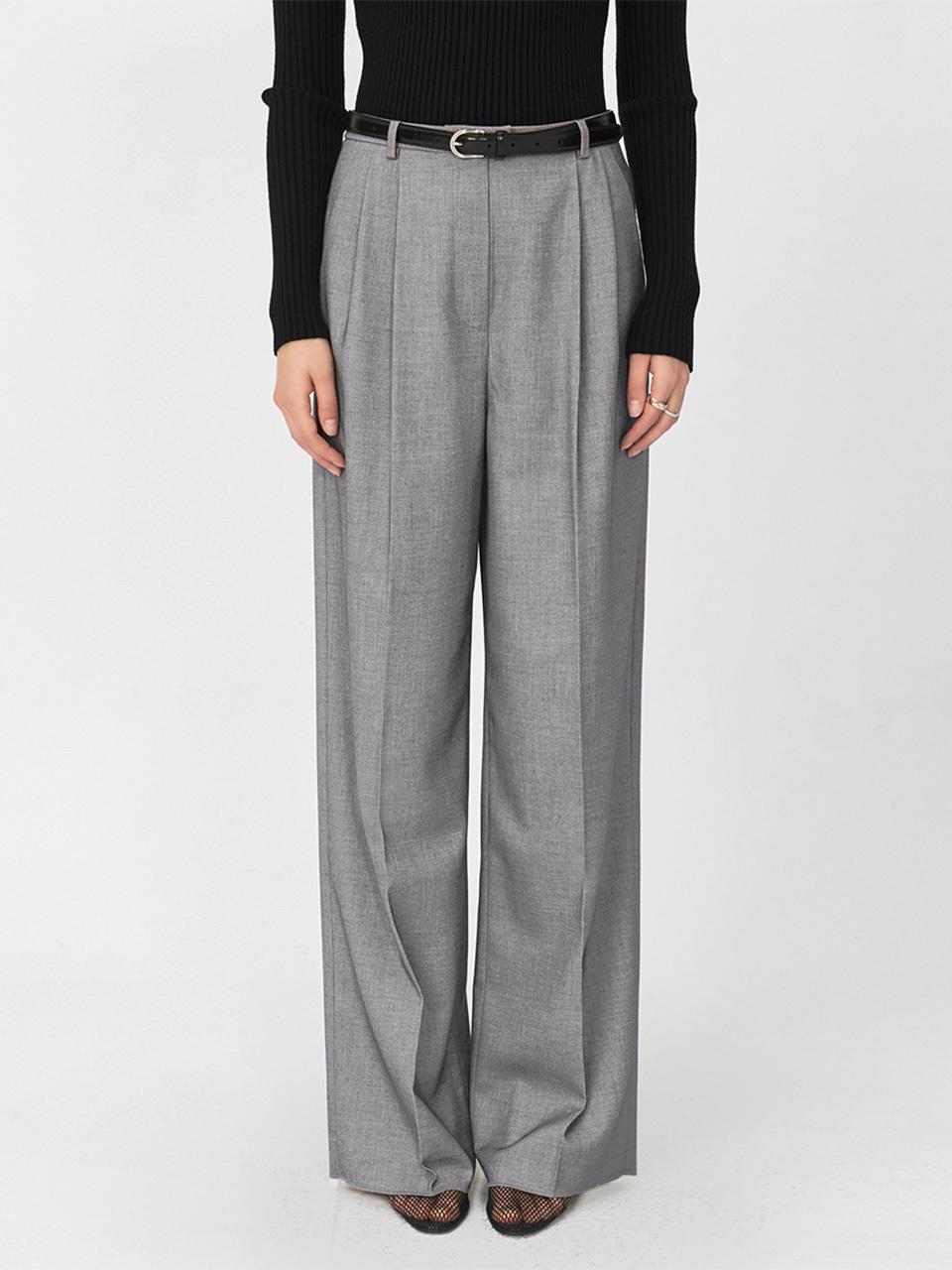 ONE Wool Signature Slacks_GRAY