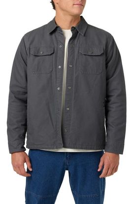 O'Neill O'Neill Bronsen High Pile Fleece Lined Snap-Up Canvas Jacket