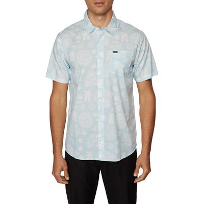 O'Neill O'Neill Cosmos Short Sleeve Stretch Cotton Button-Up Shirt