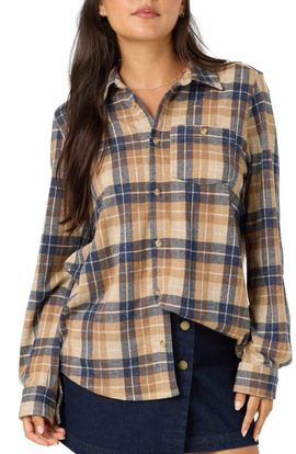 O'Neill O'Neill Jorgina Plaid Long Sleeve Knit Top
