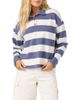 O'Neill O'Neill Kyra Striped Long Sleeve Crop Polo - 1