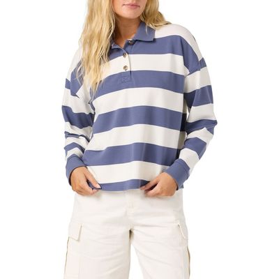 O'Neill O'Neill Kyra Striped Long Sleeve Crop Polo
