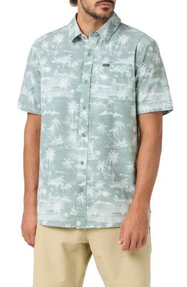O'Neill O'Neill Relaxed Fit Short Sleeve Performance Slub Button-Up Shirt