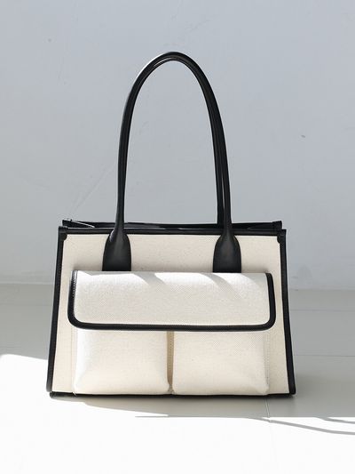 oneninenineone Annie Twin Pocket Bag_ Canvas Black