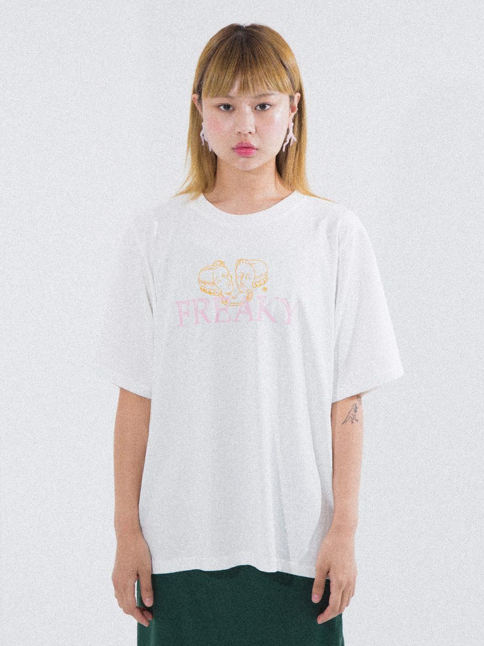 oneninenineone FREAKY OVER FIT TEE_WHITE