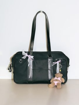 oneninenineone Leather Combie School Bag_Black