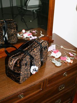 oneninenineone LEATHER COMBIE SCHOOL BAG_LEOPARD