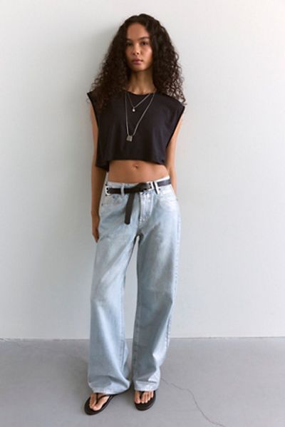 OneTeaspoon OneTeaspoon Jackson Wide-Leg Metallic Jeans