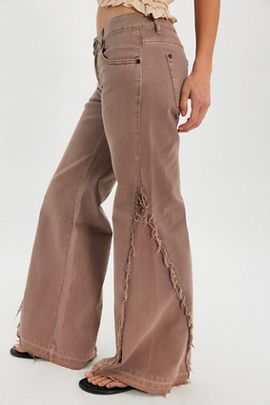 OneTeaspoon OneTeaspoon Johnnies Seamed Low-Waist Wide-Leg Jeans