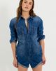 OneTeaspoon OneTeaspoon Prophecy Printed Denim Romper - 1