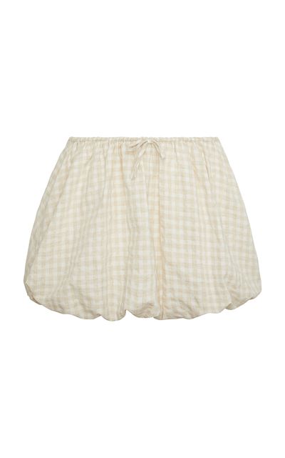 Onia Onia Air Linen Bubble Mini Drawstring Skirt