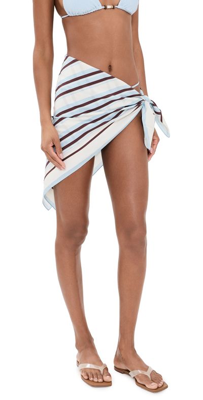 Onia Onia Coverup Scarf Skirt Baby Blue Multi One