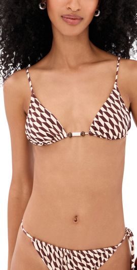 Onia Onia Jolie Bikini Top Cacao/Ecru