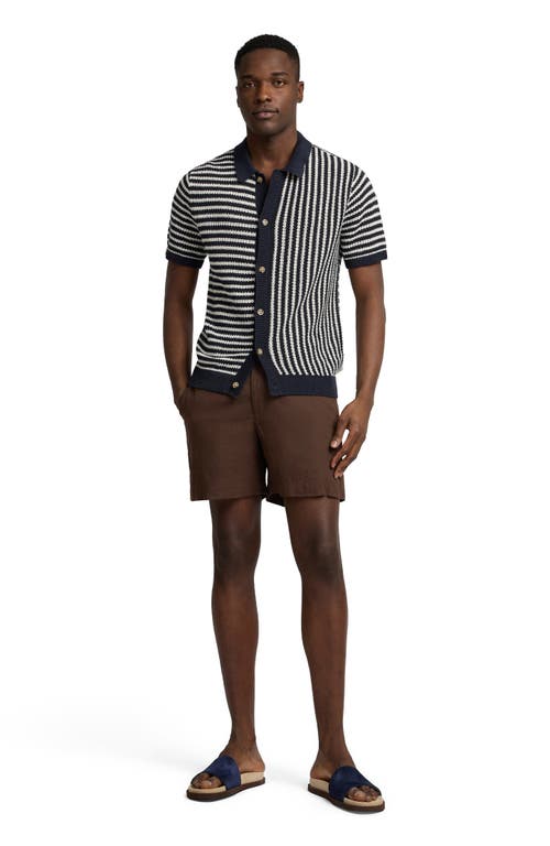 Onia Onia Knit Linen Button Up Short Sleeve