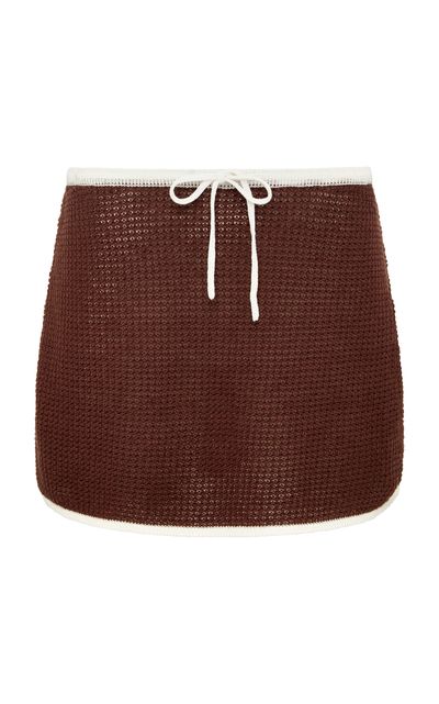 Onia Onia Linen Knit Mini Drawstring Skirt