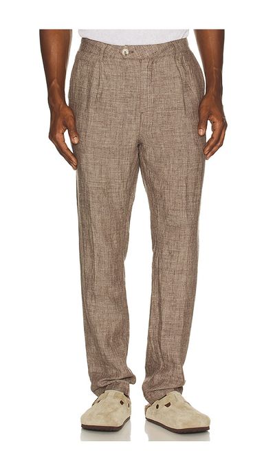 onia onia Linen Tapered Pleated Trouser