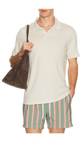 onia onia Shaun Stretch Linen Polo