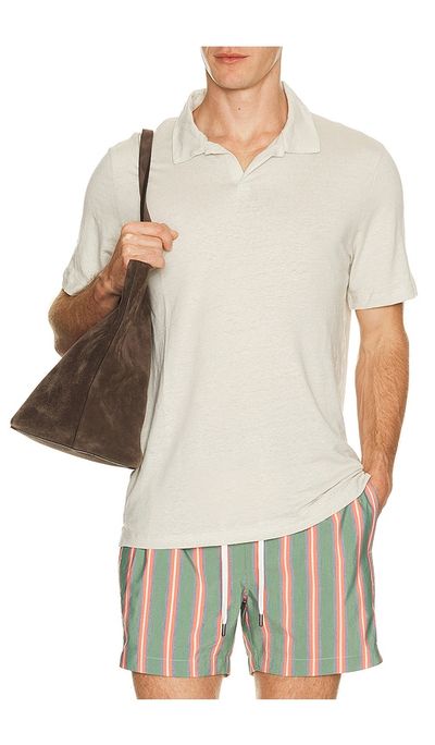 onia onia Shaun Stretch Linen Polo