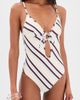 Onia Onia Soleil One-Piece Swim Suit Baby Blue Multi - 5