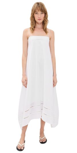 Onia Onia Square Neck Handkerchief Dress White