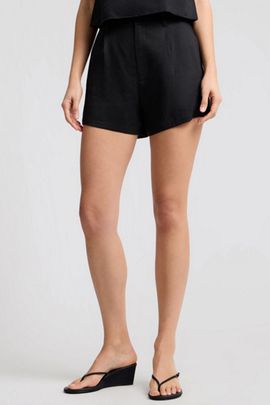 Onia Onia Stretch Linen Short in Black, Women's at Urban Outfitters