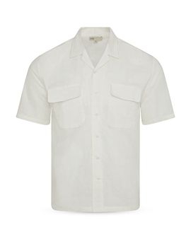 Onia Onia Utility Camp Collar Shadow Stripe Shirt