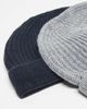 ONLY & SONS ONLY & SONS 2 pack fisherman beanie hats in black & charcoal - 2