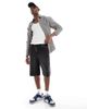 ONLY & SONS ONLY & SONS baggy fit longline shorts in washed black - 1