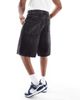 ONLY & SONS ONLY & SONS baggy fit longline shorts in washed black - 2